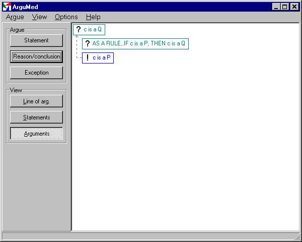 screen of sample session