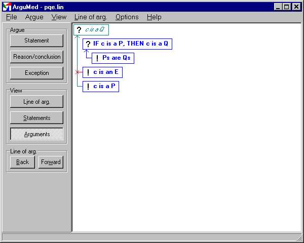 screen of sample session