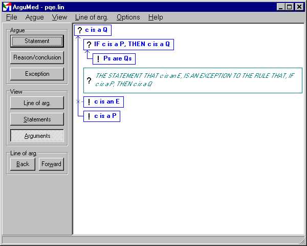 screen of sample session