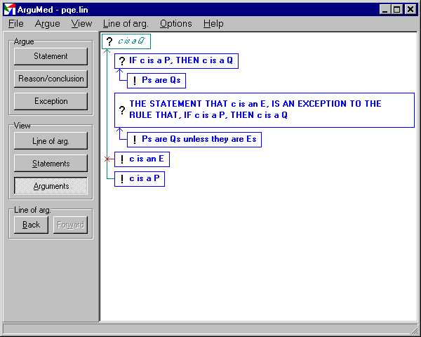 screen of sample session