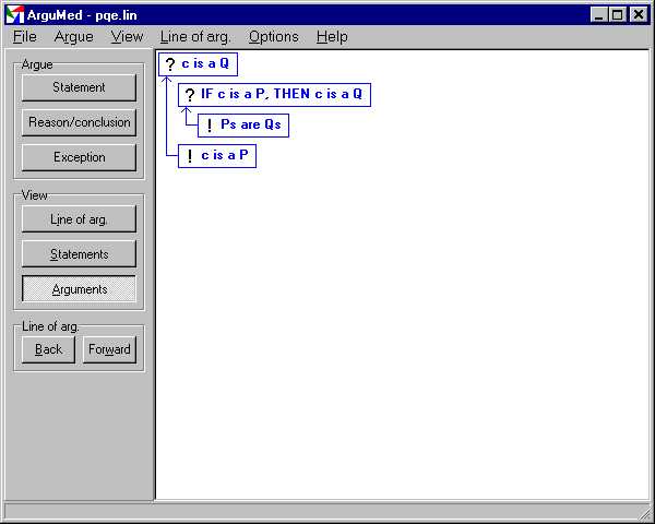 screen of sample session
