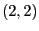 $(2,2)$