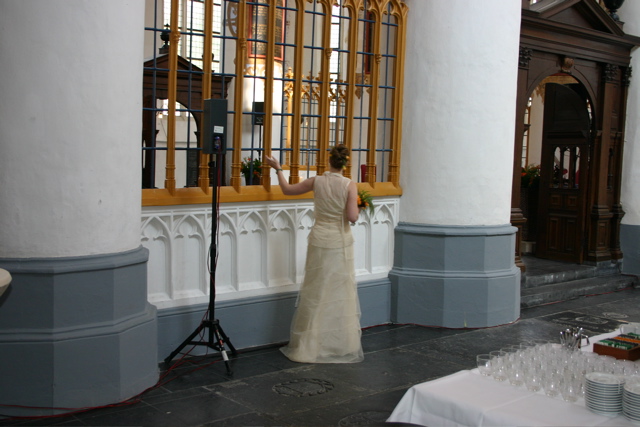 Steffi steals a glance at the guests...