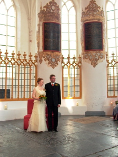 "would the bride and the grrom please rise...."