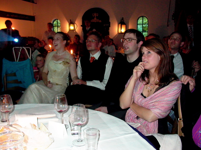 Steffi starts laughing...